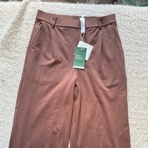 HALARA Chocolate Brown Stretchy Trousers